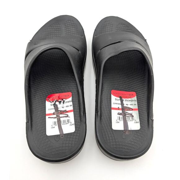 Oofos OOahh Sport Flex Recovery Slide Sandal Unisex Black Size USW6/M4 EU37 - Picture 6 of 11